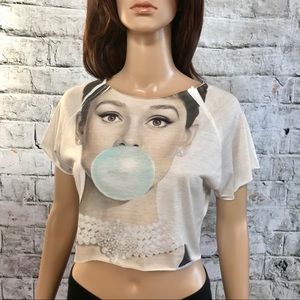 ⭐️NWOT Audrey Hepburn Crop Top
